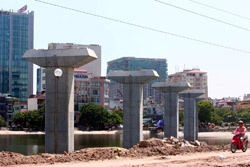 Land clearance problems delay elevated rail project