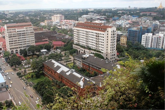 A currently dilapidated railway building in Yangon would be incorporated into Yoma Strategic Holdings' development.