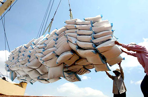 Rice exports edge down in 1st half