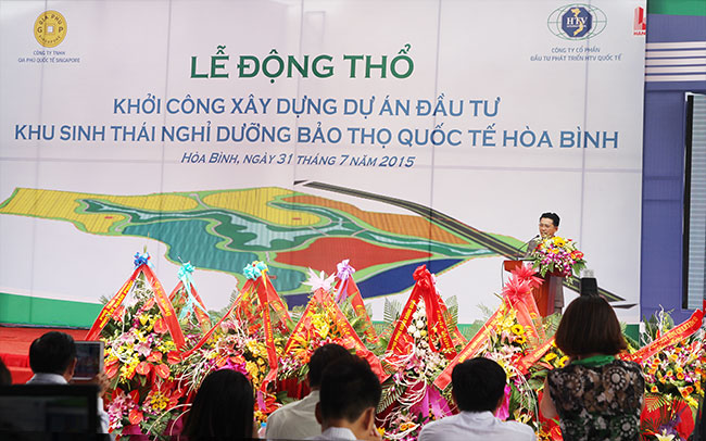 First brick of Vietnamese-Singaporean resort in Hoa Binh laid